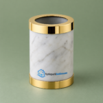 Hyde Park Bathrooms Marble Gold Toothbrush Holder - Image 4