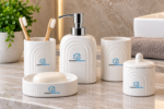 Arc White Ceramic Bathroom Accessories Set Collection - Image 3